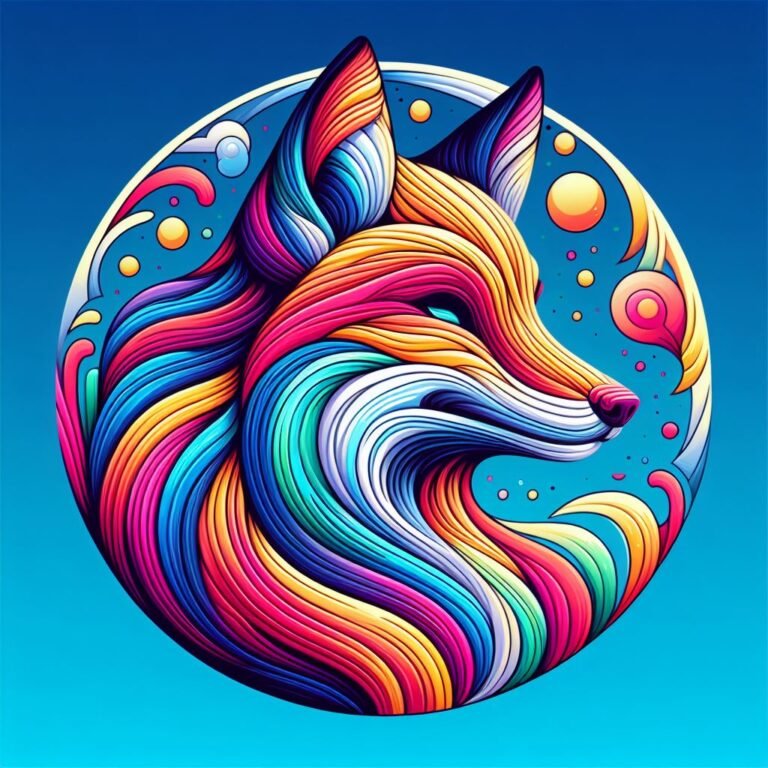Abstract digital illustration of Fox