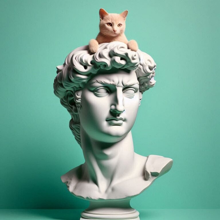 Cat on Bust
